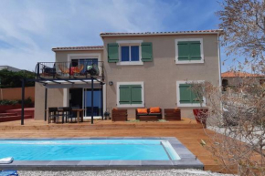 Maison avec vue sur la mer et avec piscine à Fitou